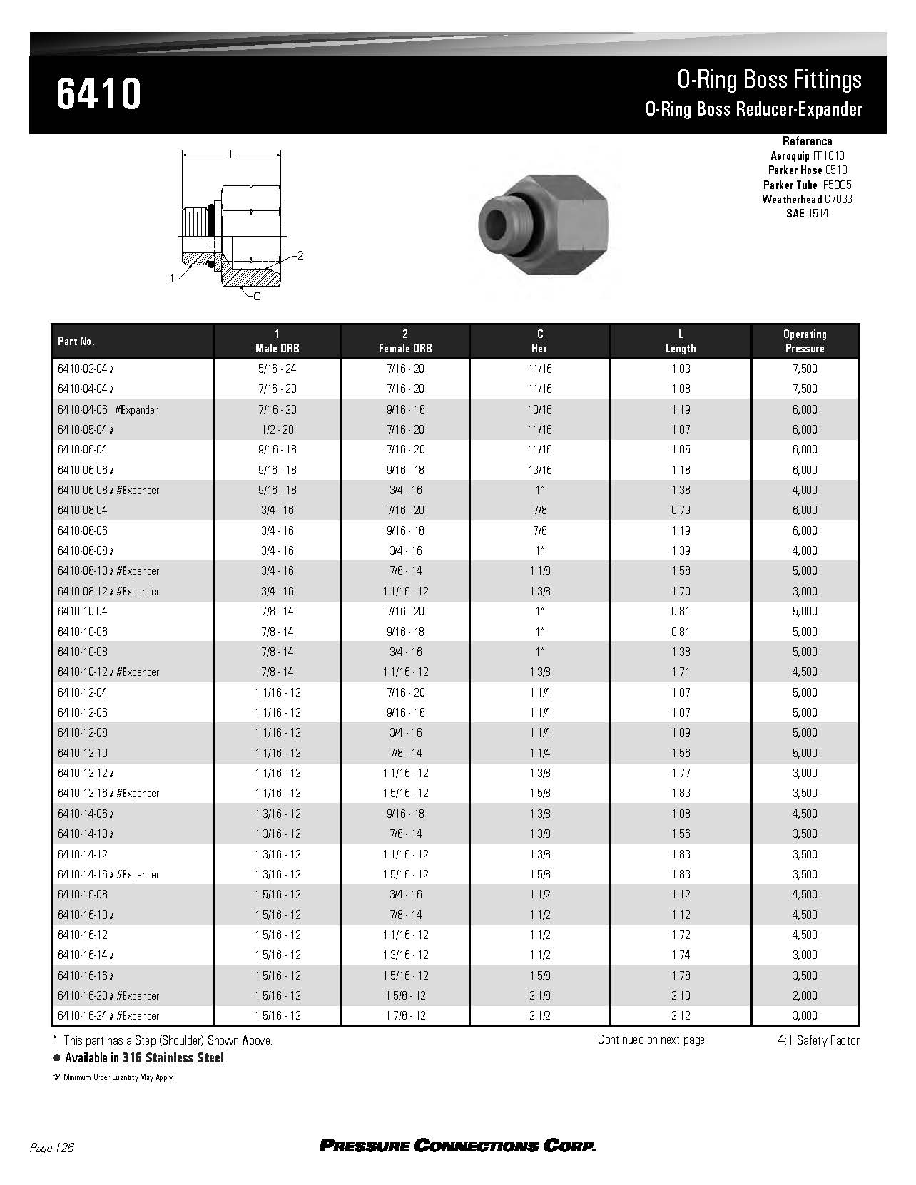 Male ORB x Female ORB, Adapter, Steel | 6410-16-14