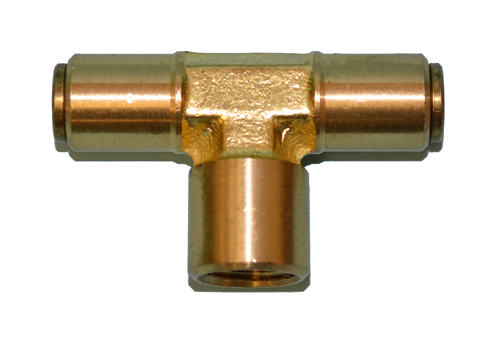 Female Branch Tee DOT Push-to-Connect Brass