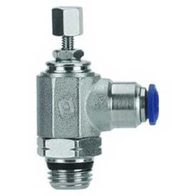 Right Angle Flow Control, Nickel-Plated Brass