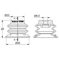 Double Bellows Vacuum Cup